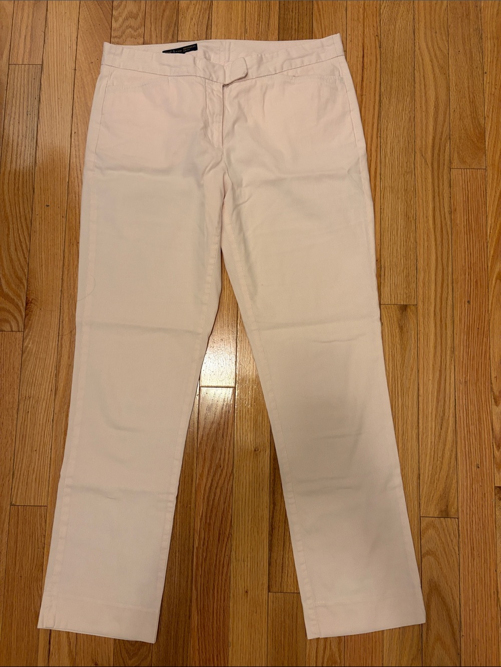 Brooks Brothers Women’s Cotton Chino Pinstriped Pants in Light Pink